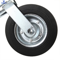 Nouvelle roue jockey en acier de 48 mm pour caravane de 150 kg avec roue pleine de 200x50 mm