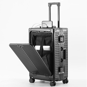 Valise à roulettes rigide en aluminium de 20 pouces avec serrure TSA, étanche, <span class=keywords><strong>taille</strong></span> <span class=keywords><strong>cabine</strong></span>, pour voyage unisexe - Product Image 1