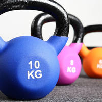 Pesas Libres Ajustables, Kettlebells Coloridas de Competición, Hierro Fundido Recubierto de Neopreno Duradero, Equipo de Gimnasio Portátil