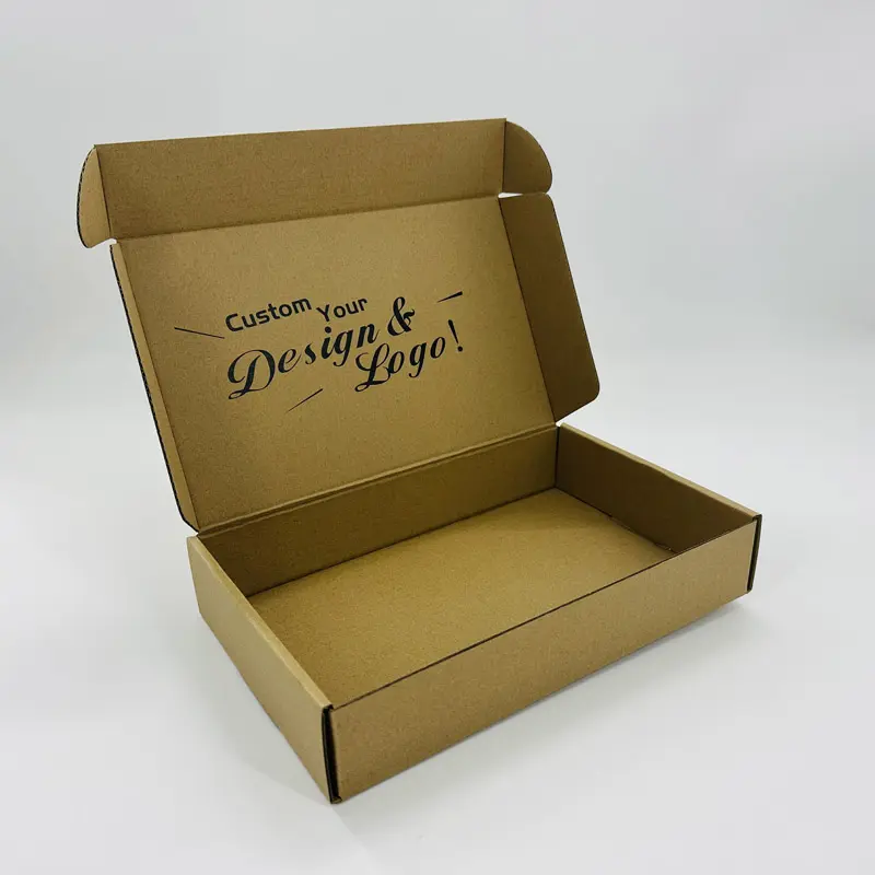 Kotak Mailer pengiriman daur ulang kotak kardus bergelombang Kraft kustom dengan Logo untuk paket hadiah Natal