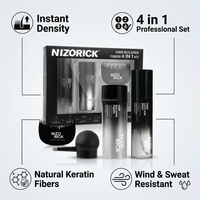 Kit de fibres capillaires 4-en-1 en gros : Poudre épaississante instantanée et fibres de kératine avec spray fixateur pour hommes et femmes