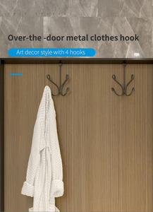 Perchero de hierro con patrón de mariposa para puerta, gancho de Metal sin clavos para Bata para oficina, dormitorio o baño, gancho decorativo para toallas - Product Image 3