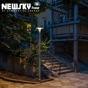 2022 <strong>Outside</strong> Lamp Waterproof IP65 Street Post <strong>Battery</strong> Powered Garden White Solar LED <strong>Light</strong> for Home <strong>With</strong> Pole - Product Image 3