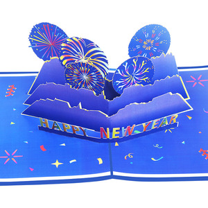 Tarjeta de Felicitación 3D Pop-up con Fuegos Artificiales para Año Nuevo, Cumpleaños, Día de la Independencia, 4 de Julio, Felicitaciones, Tarjeta de Felicitación Plegable de Papel - Product Image 5