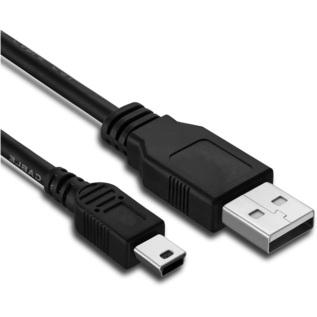 Mini USB Data Cable 1 m Durable PVC Jacket Shielded Charging Cord for Camera MP3 GPS