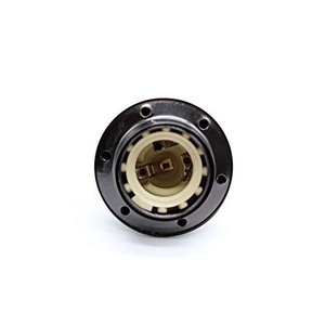 Portalámparas decorativo negro E27, diseño elegante, ideal para iluminación ambiental en hogares y espacios comerciales. - Product Image 1