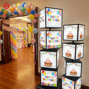 Outdoor Waterproof 4 Sided Rotating <strong>Light</strong> Box Poster <strong>Display</strong> Custom Menu <strong>Board</strong> for Advertising LED Sign Event Rental Service - Product Image 2