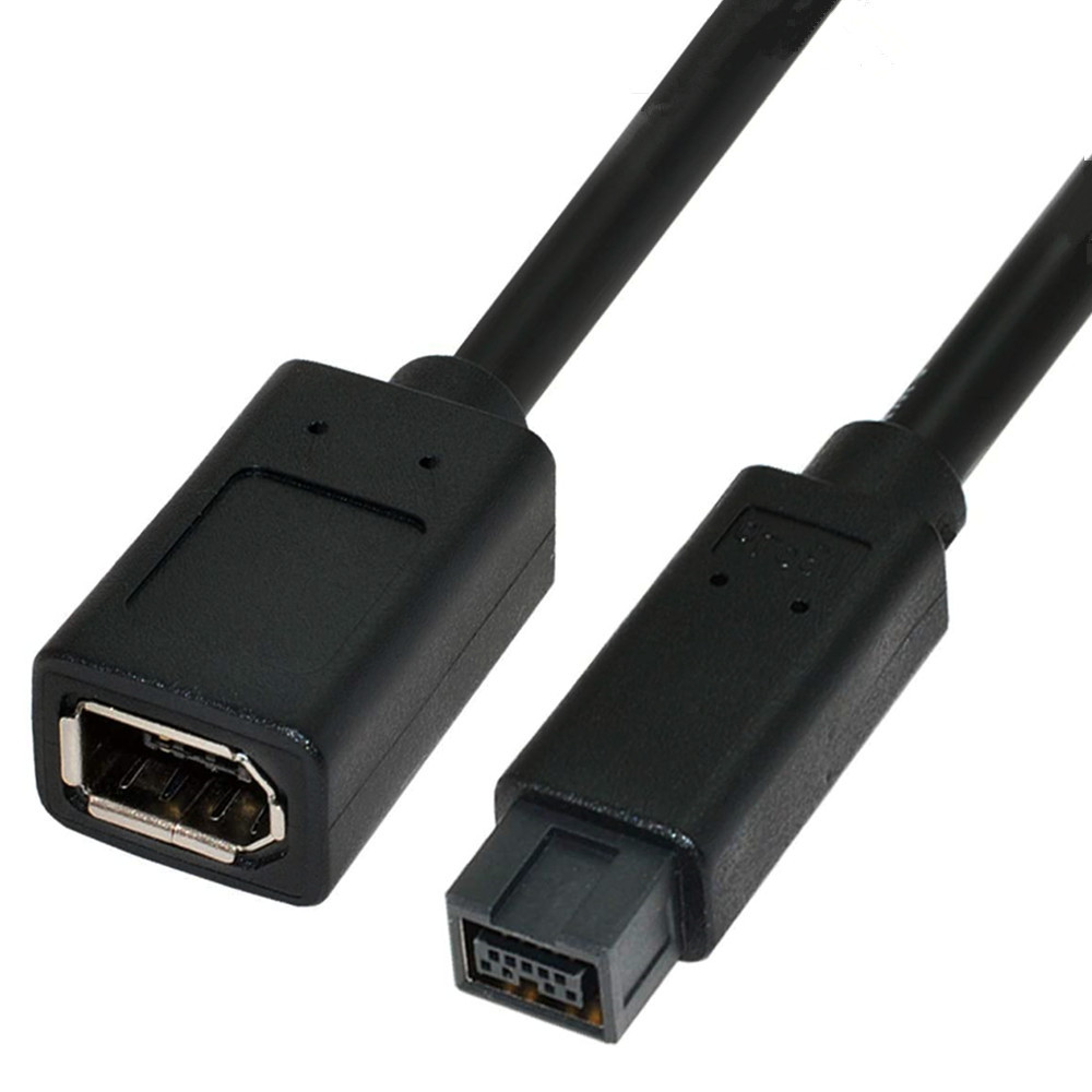 CableWholesale 6 Ft Firewire 400 Cable (IEEE-1394a) - 9-Pin To 6-Pin, Black, With Power