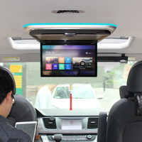 Layar TV LCD Universal Lipat Atas untuk Plafon Mobil 17,3 - 19,5 Inci, Multimedia Ultra Tipis, Monitor Atap Mobil Android