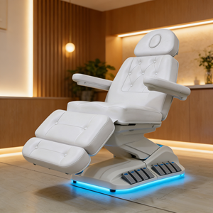 Electrically <b>adjustable</b> beauty bed with multiple functions for eyelash treatment, massage, tattooing and tattoo removal. - Product Image 2