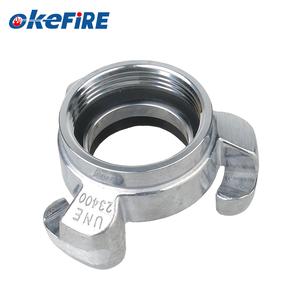 Adaptador de Manguera de Agua Okefire <span class=keywords><strong>Barcelona</strong></span> Tipo 1.5 Pulgadas, Tres Mandíbulas, Rosca Hembra de Aluminio - Product Image 1