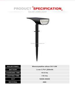 3 modos de iluminación Luz de Tierra <span class=keywords><strong>solar</strong></span> para exteriores Sensor integrado Luz de punto <span class=keywords><strong>solar</strong></span> para jardín Césped - Product Image 4