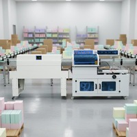 Machine automatique de filmage POF pour boissons et aliments à base de noix de coco Beiheng Electric, scellage thermique sous palette, haute productivité avec PLC