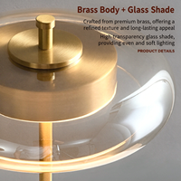 Lampe de sol et de table en laiton et noyer de style nordique, luxe léger, LED créative, intensité réglable, lumière décorative pour salon