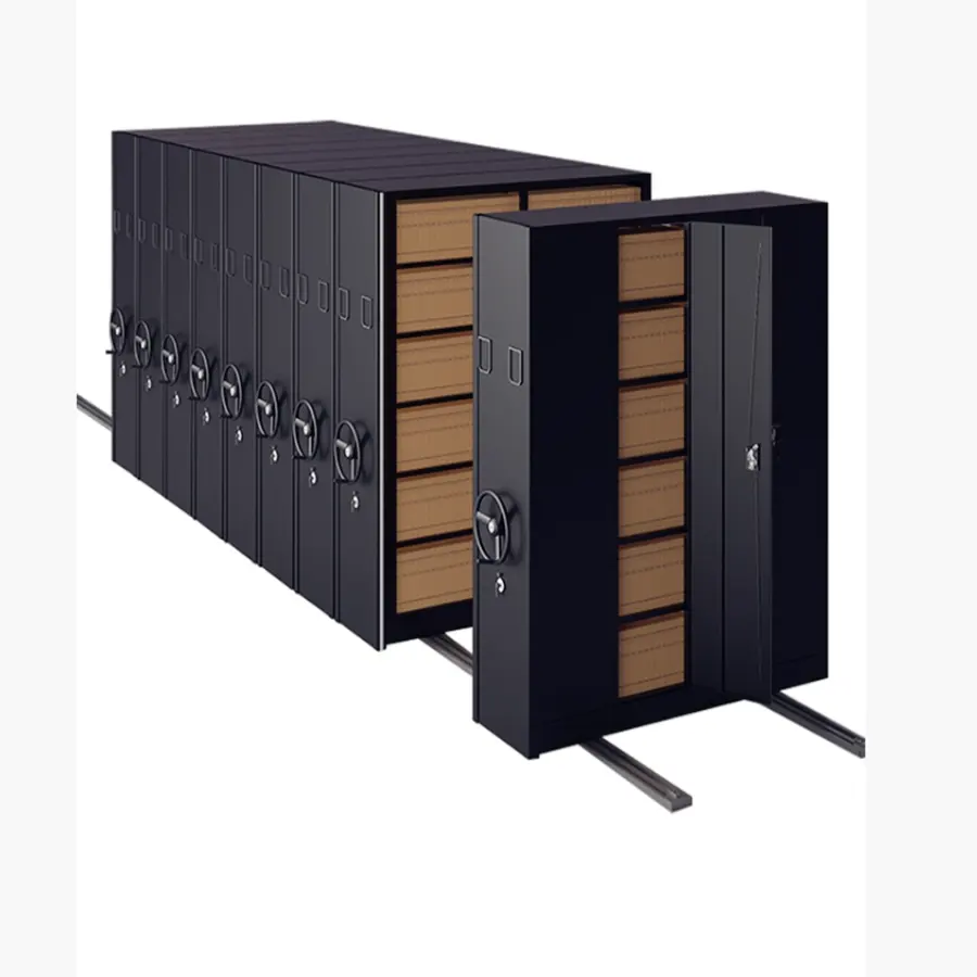 High Density Steel Bulk mobile Filing Cabinet  Bulk Filers Movable Storage System for Archives