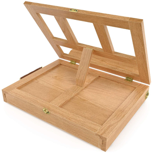 Chevalet de table <span class=keywords><strong>en</strong></span> <span class=keywords><strong>bois</strong></span> Boîte de chevalet d'artiste portable Chevalet de table de bureau réglable avec tiroir de rangement et <span class=keywords><strong>palette</strong></span> - Product Image 5