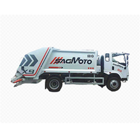 Bon prix Shacman camions à ordures Six roues 7 tonnes compacteur camion à ordures prix élimination des déchets tricycle camion à ordures