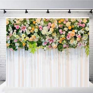 Panneau mural de fleurs artificielles Décorations de mariage Support mural de fleurs de <span class=keywords><strong>pampa</strong></span> pour décorations Toile de fond de fleurs de mariage - Product Image 1