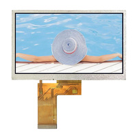 Écran LCD TFT de haute qualité de 7 pouces, interface RGB 800x480, couleur 24 bits, panneau tactile capacitif, rétroéclairage LED, 400-650 cd/m2