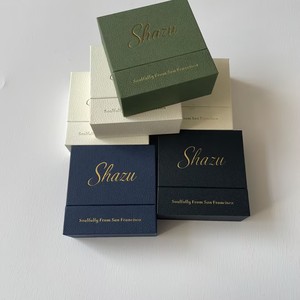 Boîtes cadeaux texturées haut de gamme pour bijoux avec logo personnalisé en feuille d'or, emballage pour boucles d'oreilles, colliers, bagues, boîtes en carton, boîtes en papier - Product Image 4