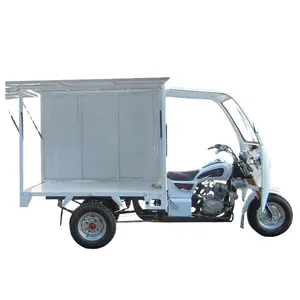 China Guangdong Kavaki 175CC Closed Motor Tri Cycle 1.2*1.8*1.3m Enclosed Carriage For Vegetable Food Transport