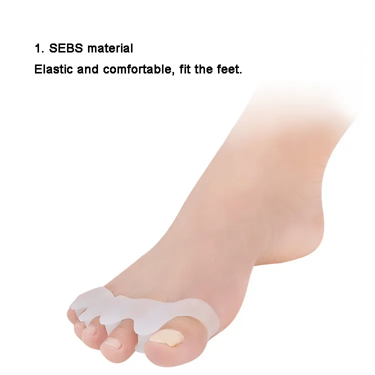 Gratis sampel diskon besar-besaran spacer jari kaki korektor Bunion Gel silikon pemisah jari kaki untuk anak-anak