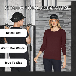 Nueva Sudadera de Invierno Personalizada con Estampado Frontal, Forrada, de Manga Larga, para Mujer, de Felpa, Poliéster/Algodón, Cuello Redondo, Estilo Urbano, Transpirable - Product Image 2