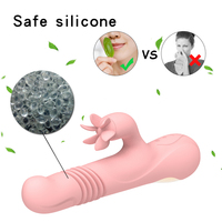 20 Geschwindigkeit wasserdicht G-Punkt weiches Silikon Zunge weibliches Sexspielzeug, Doppel kaninchen Vibrator für Frau Sexspielzeug Erwachsene