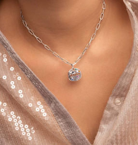 妈妈吊坠项链2025新款时尚锆石妈妈项链不锈钢魅力项链饰品母亲节礼物 - Product Image 2