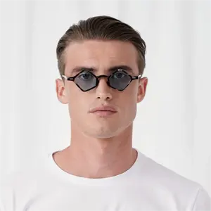 도매 안경 사용자 정의 슈퍼 화재 재미있는 선글라스 개성 불규칙한 안경 PC 재료와 기하학적 다각형 선글라스