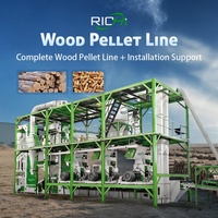 Planta de Producción de Pellets de Madera con Control Automático de Seguridad RICHI, Línea de Peletización de Biomasa Multifuncional Llave en Mano en Venta