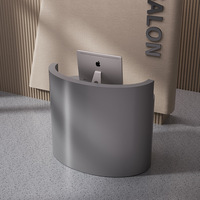Comptoir de réception incurvé moderne, petit comptoir de consultation, table de bar pour salon de beauté, vente en gros