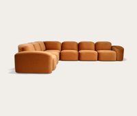 Nordique moderne unique luxe blanc tissu inclinable velours tufté l forme canapé gris tissu canapé ensemble meubles intérieur salon