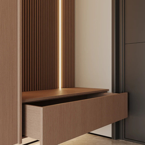 Étagère <span class=keywords><strong>à</strong></span> <span class=keywords><strong>chaussures</strong></span> modulaire en bois au design traditionnel et moderne, écologique, avec rangement mural incurvé pour la <span class=keywords><strong>maison</strong></span> et le salon - Product Image 3