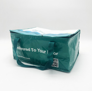 Bolsa térmica tejida con aislamiento de logotipo personalizado para comida, <span class=keywords><strong>supermercado</strong></span>, entrega de comestibles, patrón impreso, uso en la playa, bolsa de almuerzo promocional - Product Image 6