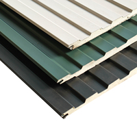 Panneaux de bardage sandwich en polyuréthane isolant légers et modernes multicolores pour murs extérieurs, résistants à l'eau et au feu, en métal, pour extérieur
