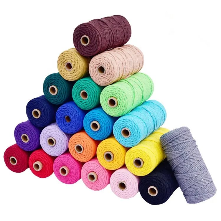 Rosca de algodão cone 100m/rolo, linha de algodão com fio de costura de algodão preço competitivo, cores mistas e grossa