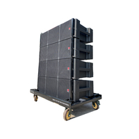 Speaker Line Array 3-way Duel 12 Inch 2000W Profesional dengan Kabinet Kayu dan Stand Truss
