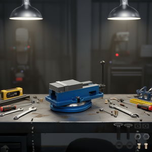 Tornillo de banco de fresado de hierro dúctil de 100 mm con base giratoria manual de 360 grados para máquinas herramienta - Product Image 2