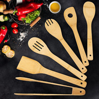 Ensemble de cuisine 6 pièces très vendu, accessoires de cuisine avec manches en bois doux, outils et ustensiles de cuisson en 1 seul ensemble