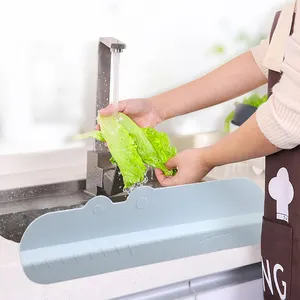 1pc Gray Water Tap Splash Proof Pad Kitchen Sink Silicone Mat, Durable,  Non-slip, Anti-splash