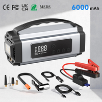 Démarreur de voiture léger 6000 mAh avec compresseur d'air, certifié ABS CE FCC Rohs