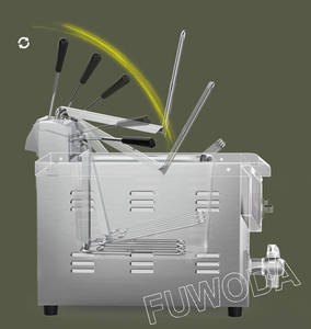 <span class=keywords><strong>Friteuse</strong></span> électrique à huile profonde de 6 L <span class=keywords><strong>avec</strong></span> vanne de <span class=keywords><strong>vidange</strong></span> d'huile, four à griller en acier inoxydable, poulet, frites, cuisinière à huile, cylindre - Product Image 3