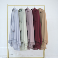 Nouvel Ensemble de Prière 4 Pièces Loriya 2025 de Haute Qualité avec Tapis de Prière et Sac Hijab Dentelle Khimar Jupe Jilbab Abaya Nida