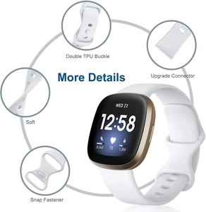 <span class=keywords><strong>Fitbit</strong></span> Versa3Senseシリコンウォッチバンド用のソリッドカラースポーツ防水TPEスマートブレスレットストラップの交換 - Product Image 5
