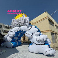 Arc gonflable de publicité d'arche gonflable de nuage d'arche bleue gonflable de nuage