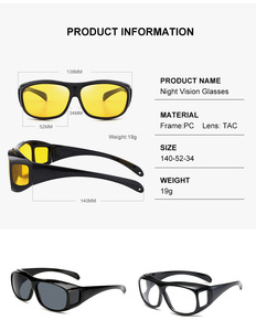 Bulk Cheap Wrap Around <b>Night</b> Vision Goggles Yellow Lens Anti-Glare Polarized Sunglasses Safety <b>Driving</b> <b>Glasses</b> for Drivers 2026 - Product Image 2