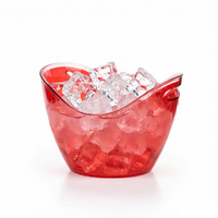 Seau à glace LED personnalisé en plastique 4L à double paroi isolé moderne pour refroidisseur de bière, fûts, fêtes, camping, bar extérieur