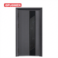 Portes d'entrée de sécurité extérieures de conception italienne, intérieur/extérieur moderne, prévention des incendies, résistance au feu 3 heures, aluminium personnalisé