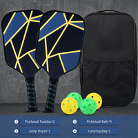 Juego de 2 Palas de Pickleball de Fibra de Vidrio, Disponibles Directamente de Fábrica, Aprobadas por la USAPA, Núcleo de Panal de PP, Refuerzo de Fibra de Carbono